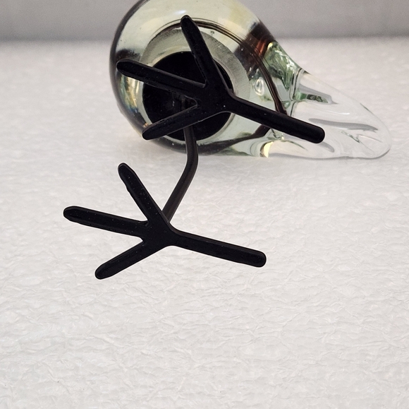 Mouth Blown Glass Bird Made By Hand Purple Swirl - Picture 6 of 12